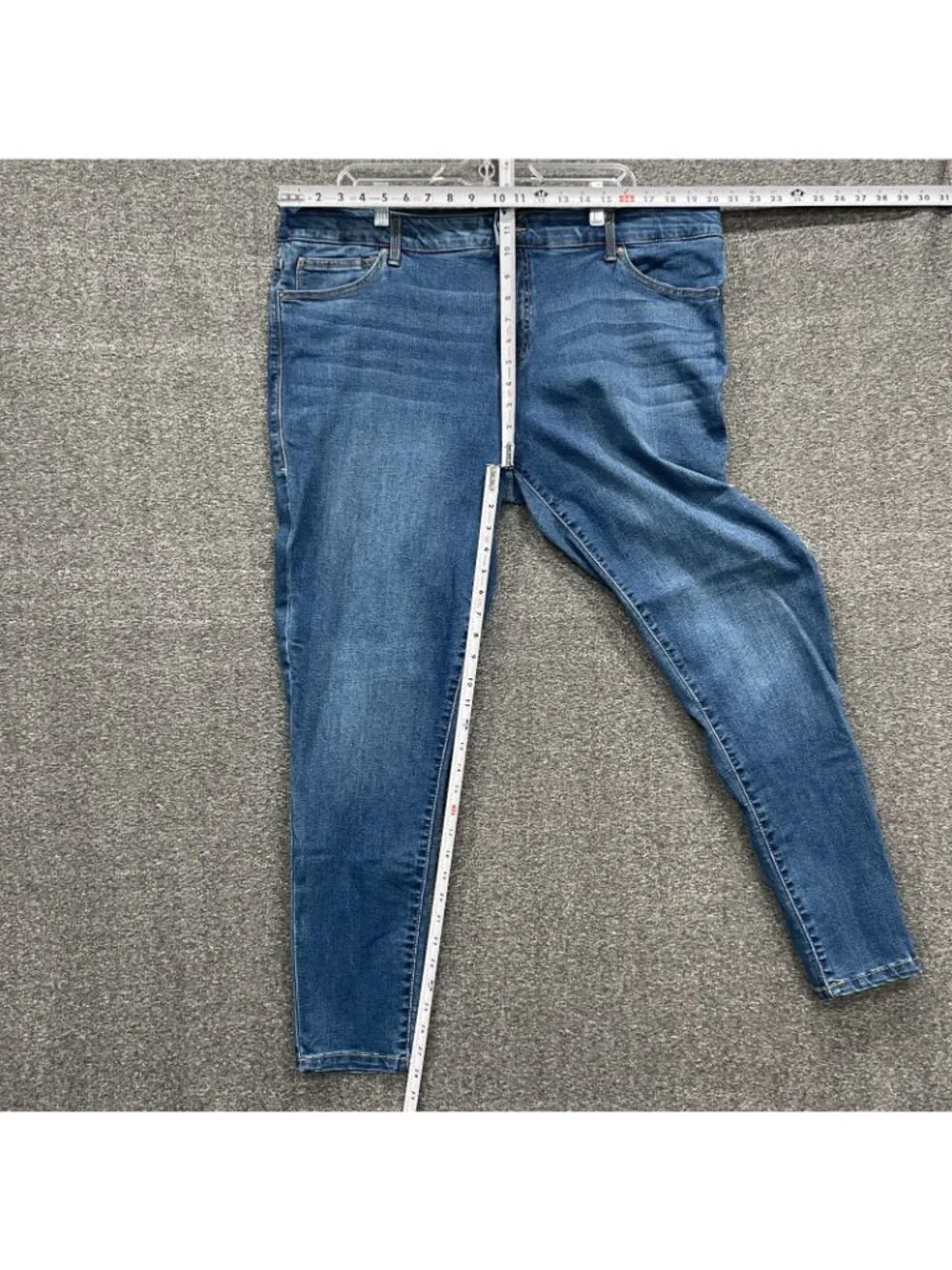 Lularoe Denim Skinny Jeans Womens 40 High Rise Magic Waistband Slimming Blue